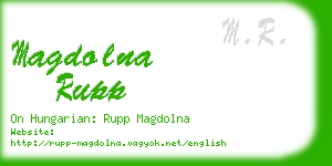 magdolna rupp business card